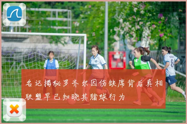 名记揭秘罗齐尔因伤缺席背后真相联盟早已知晓其赌球行为