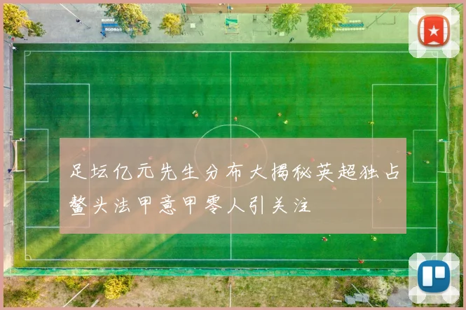足坛亿元先生分布大揭秘英超独占鳌头法甲意甲零人引关注
